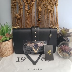 Buy 19V69 ITALIA by Alessandro Versace Smooth Texture Faux Leather Backpack  for Women with Detachable Strap - Navy , Laptop Backpack , Backpack Purse ,  Shoulder Bag at ShopLC.